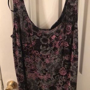 Pink, black and gray sparkle top.